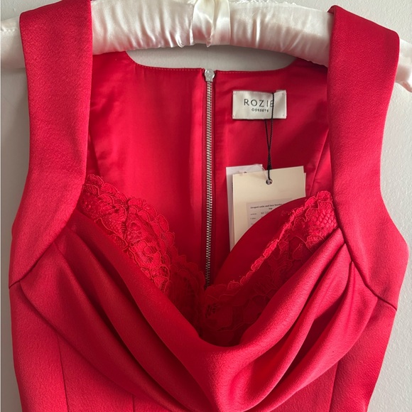 ROZIE CORSETS Draped satin and lace bustier corset top - Picture 5 of 10